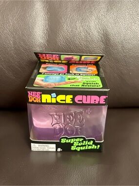 Nee Doh Purple Nice Cube Squishy Fidget Toy NWT